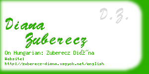 diana zuberecz business card